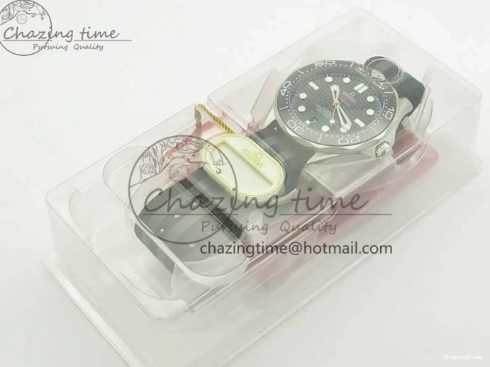 0113 2018 Seamaster Diver 300M VSF Best Edition Black Ceramic Dial on Black Gray Nato Strap A Unique 8057